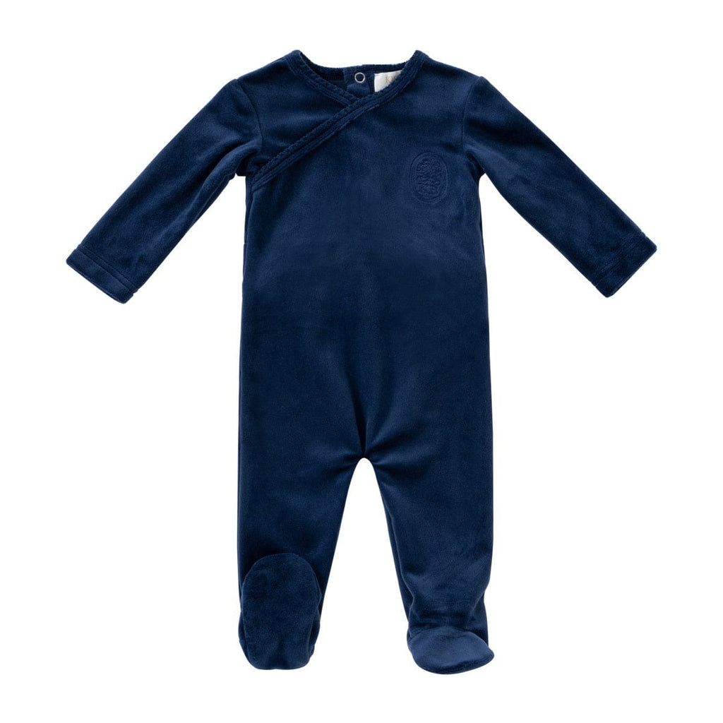 Kipp footie Jellybeanzkids Kipp Embroidered Footie and Hat Set- Navy