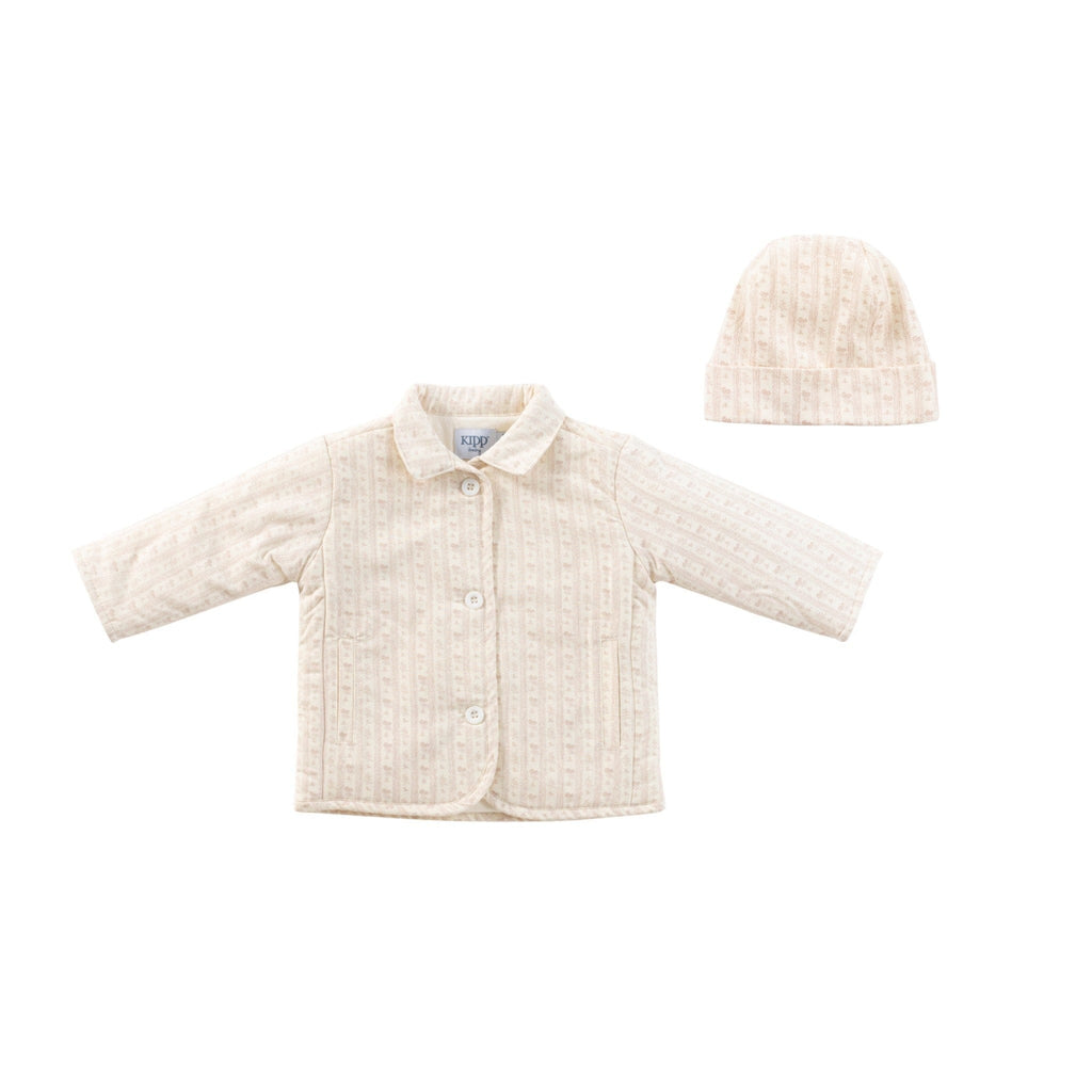 Kipp jacket Jellybeanzkids Kipp Vintage Pattern Jacket With Beanie- Mauve