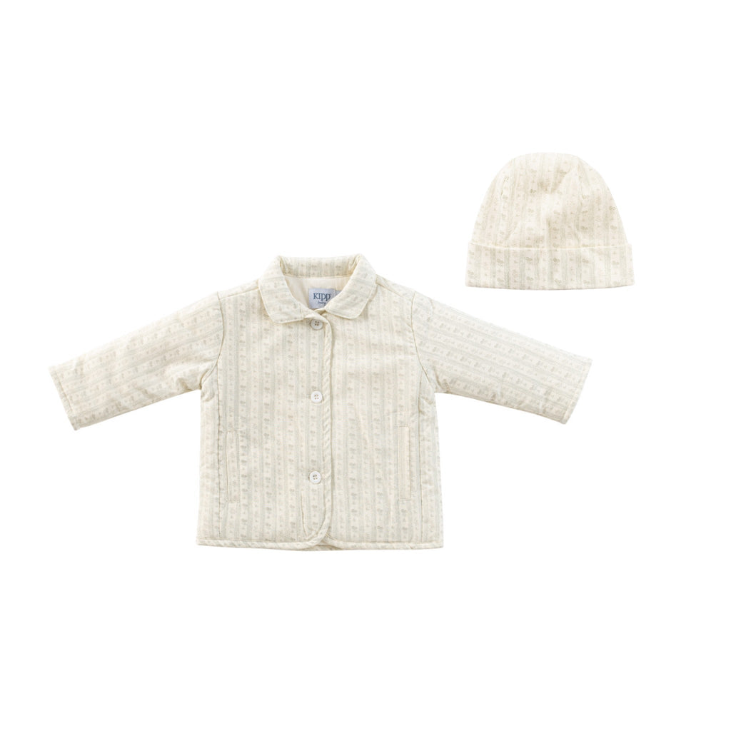 Kipp jacket Jellybeanzkids Kipp Vintage Pattern Jacket With Beanie- Sage