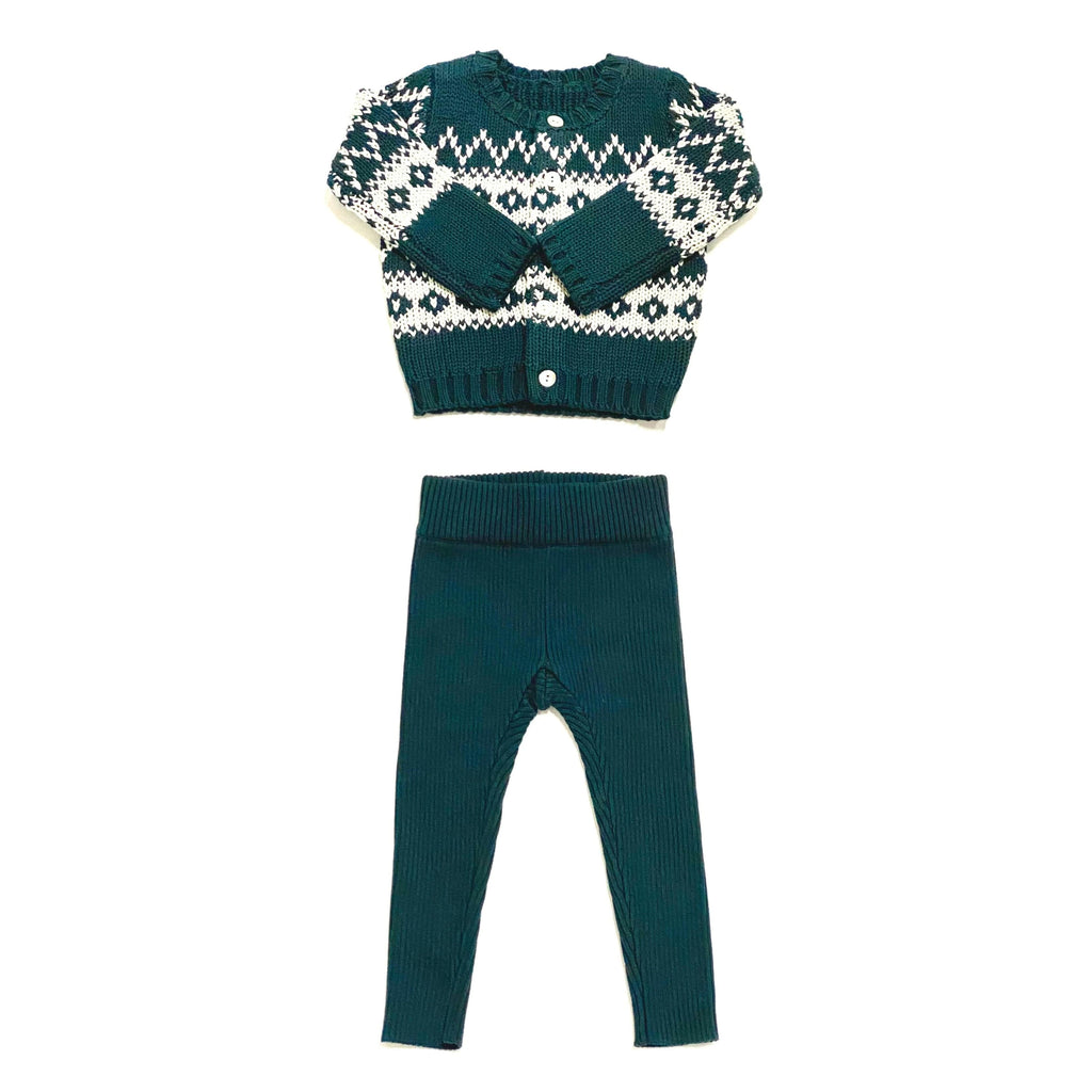 Kipp set Jellybeanzkids Kipp Justin Knit Set-Green