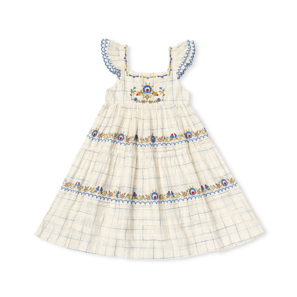 Lali Kids DRESS Jellybeanzkids Lali Kids Nanette Dress-Space Dye Check