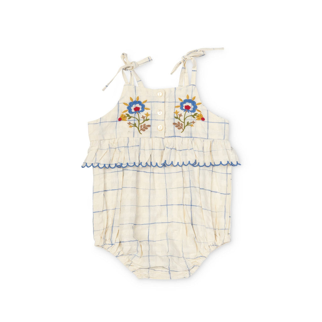 Lali Kids Romper Jellybeanzkids Lali Kids Little Summer Frannie Romper-Space Dye Check