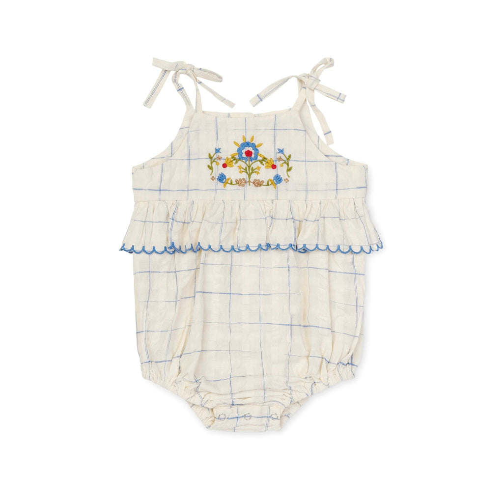 Lali Kids Romper Jellybeanzkids Lali Kids Little Summer Frannie Romper-Space Dye Check