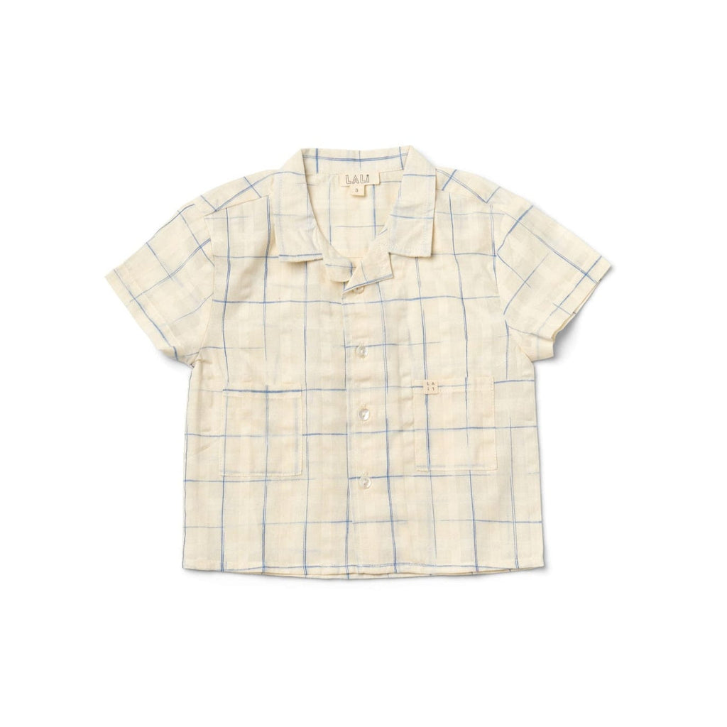 Lali Kids Shirt Jellybeanzkids Lali Kids Henri Shirt-Space Dye Check