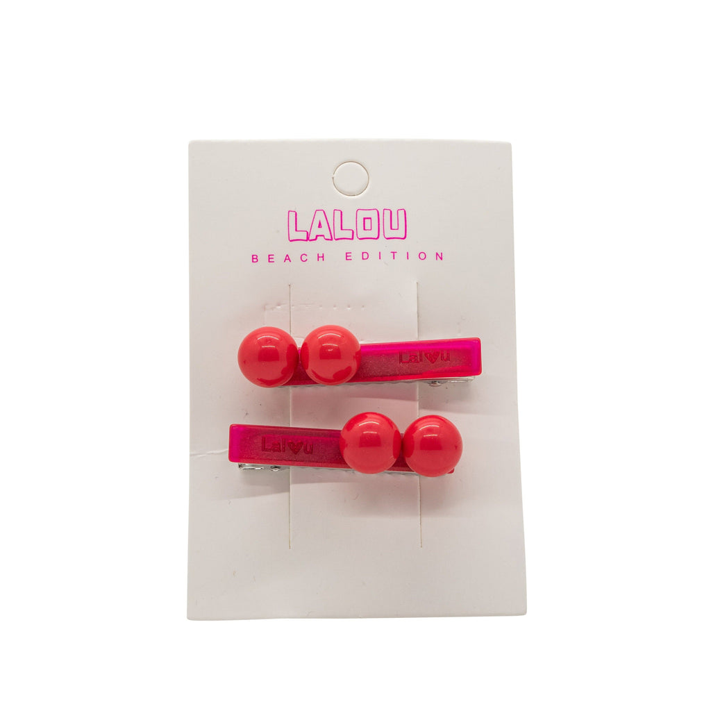 Lalou Accessories Jellybeanzkids Lalou Mini Acrylic Clips-Red os