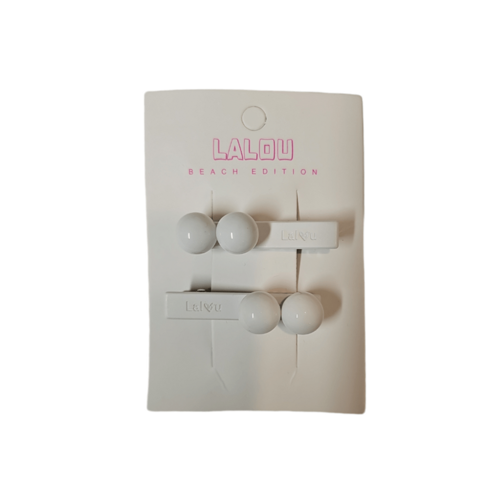 Lalou Accessories Jellybeanzkids Lalou Mini Acrylic Clips-White os