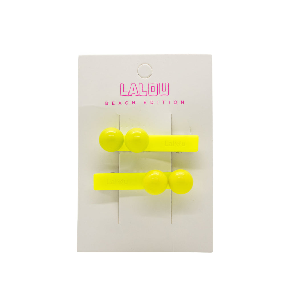 Lalou Accessories Jellybeanzkids Lalou Mini Acrylic Clips-Yellow os