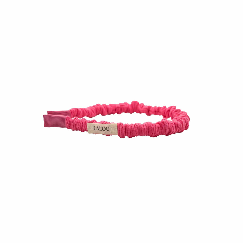 Lalou Accessories Jellybeanzkids Lalou Ruffled Thin Hard Headband-Hot Pink os