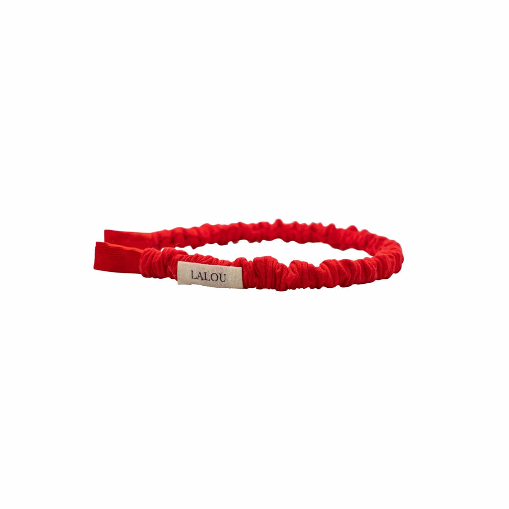 Lalou Accessories Jellybeanzkids Lalou Ruffled Thin Hard Headband-Red os