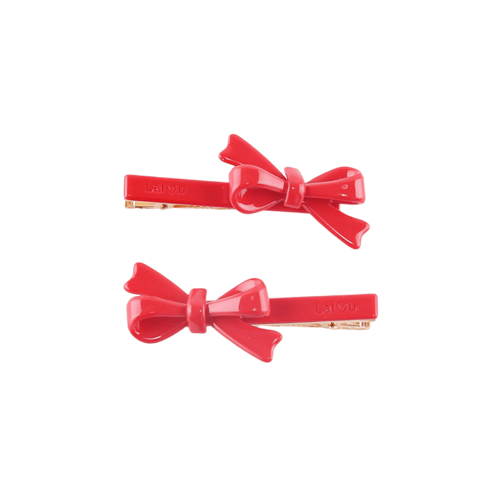 Lalou Headband Jellybeanzkids Lalou Acrylic Clip Set- Red OS