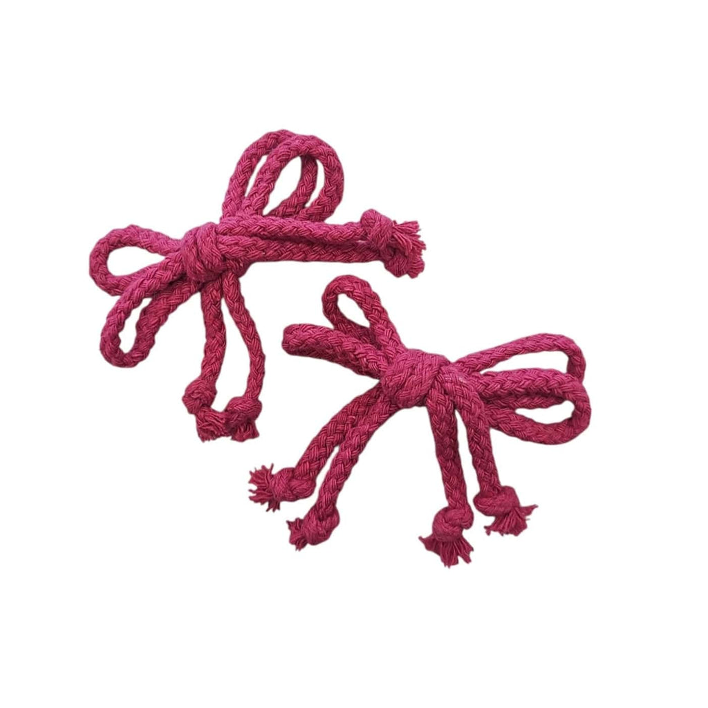 Lalou Headband Jellybeanzkids Lalou Braided Bow Clip Set- Hot Pink OS