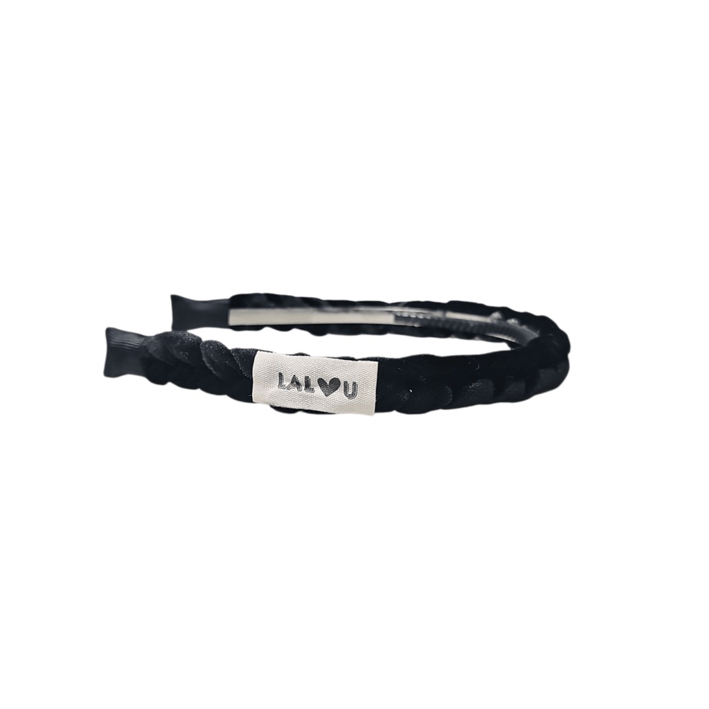 Lalou Headband Jellybeanzkids Lalou Braided Velvet Headband- Black OS
