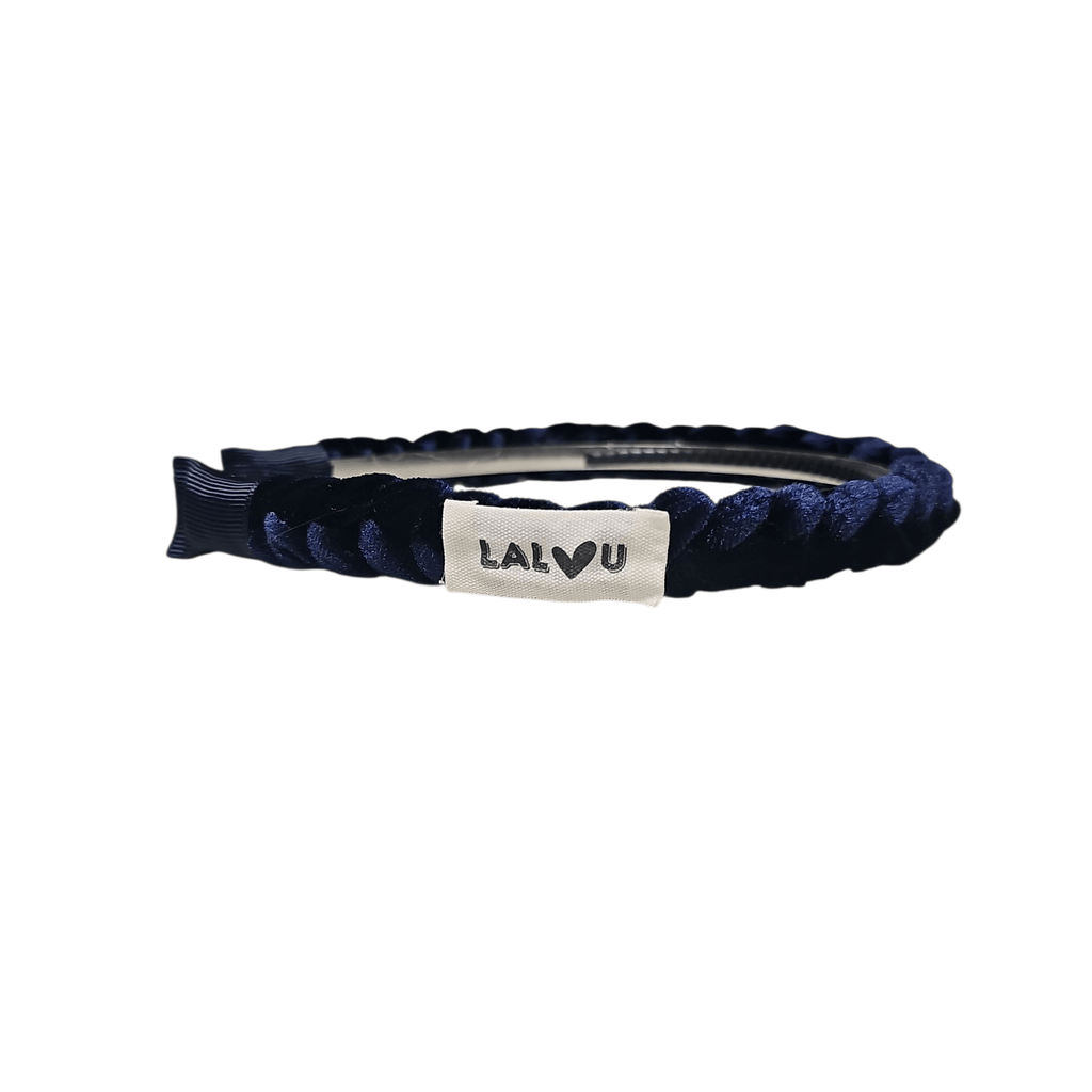 Lalou Headband Jellybeanzkids Lalou Braided Velvet Headband- Navy OS