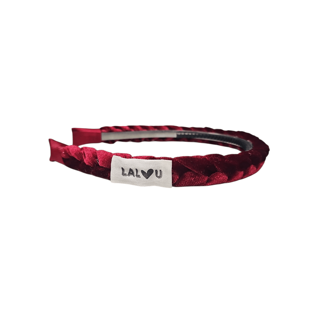 Lalou Headband Jellybeanzkids Lalou Braided Velvet Headband- Red OS