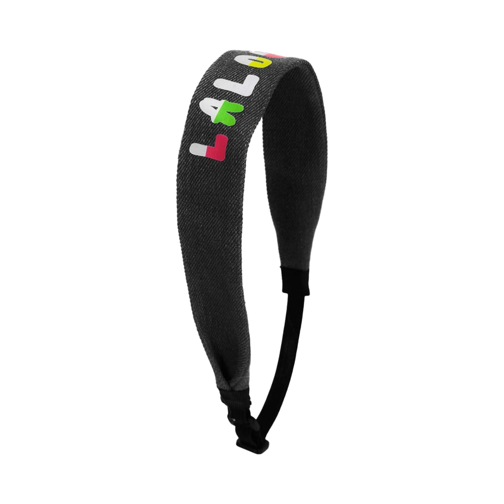 Lalou Headband Jellybeanzkids Lalou Color Logo Adjustable Band- Black Denim OS