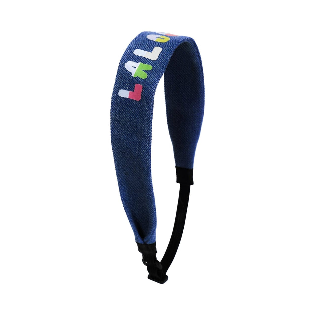 Lalou Headband Jellybeanzkids Lalou Color Logo Adjustable Band- Blue Denim OS