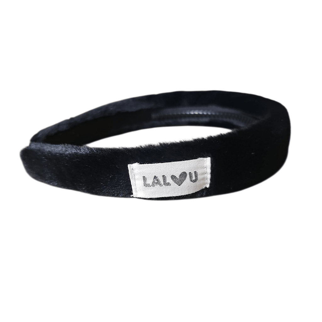 Lalou Headband Jellybeanzkids Lalou Fur Headband- Black OS