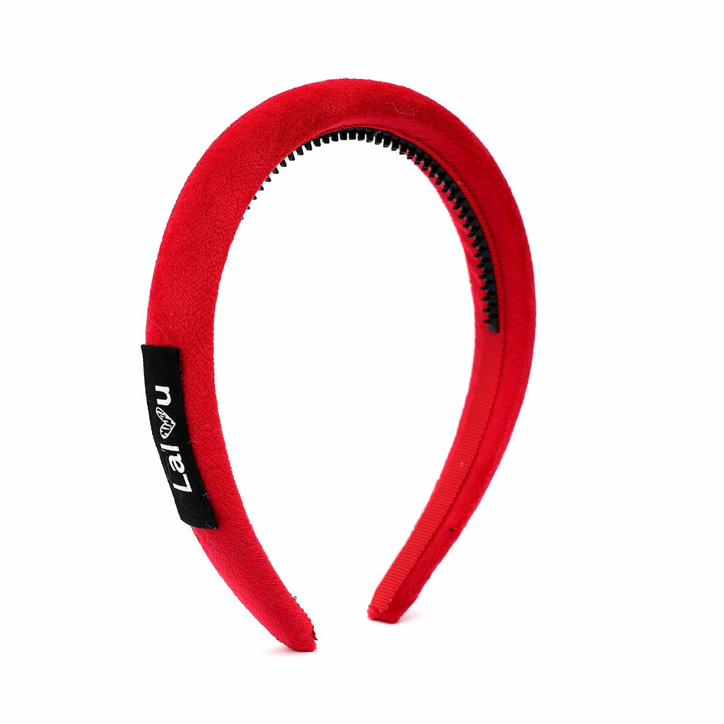 Lalou Headband Jellybeanzkids Lalou Velvet Hard Headband- Red OS