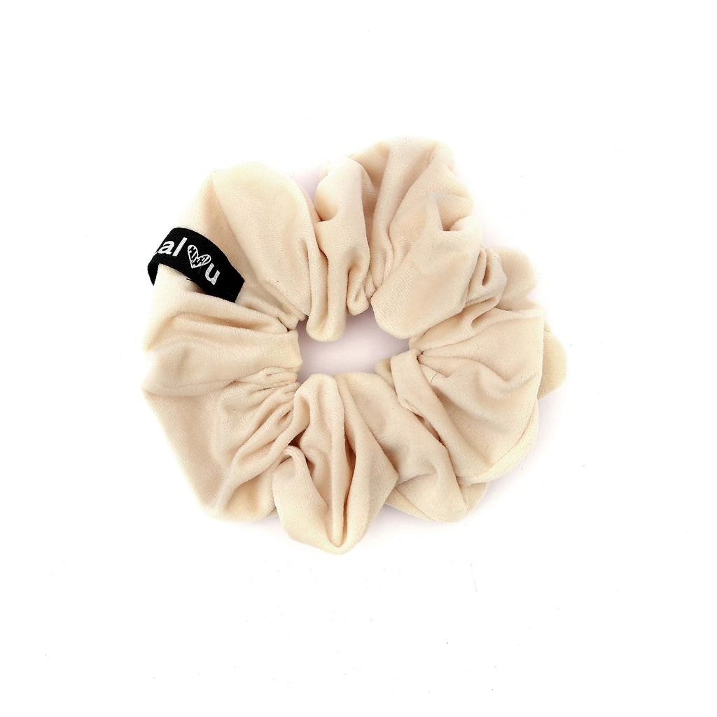 Lalou Headband Jellybeanzkids Lalou Velvet Scrunchie- White OS