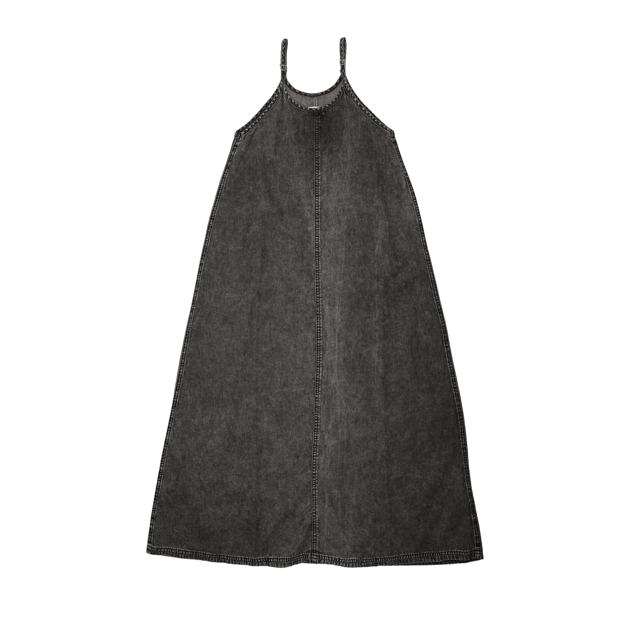 Lil Legs Denim Maxi Slip Dress - Blackwash