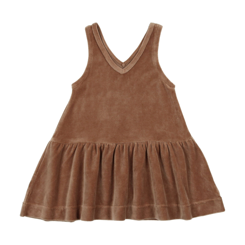 Lil Legs Dress Jellybeanzkids Lil Legs Velour Jumper- Camel