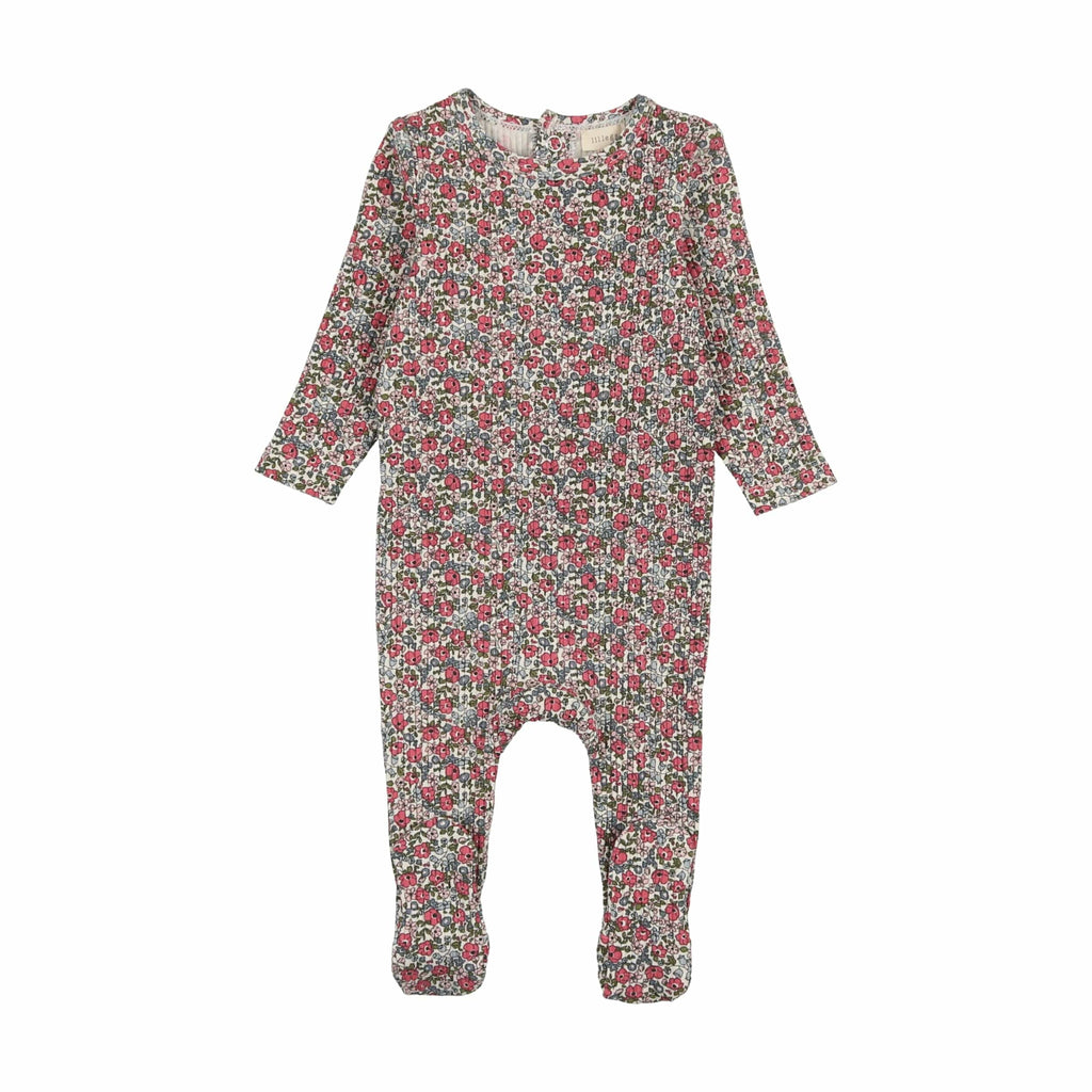 Lil Legs Classic Pajama Footie - Rosewood main image 0