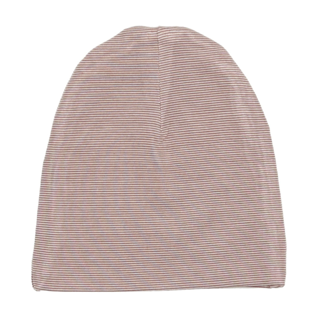Lil Legs Footie Jellybeanzkids Lil Legs Striped Lounge Footie with Beanie- Rosewood