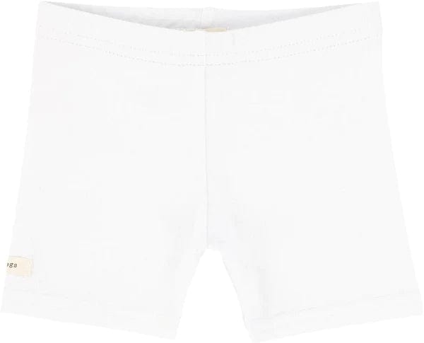 Lil Legs Leggings Jellybeanzkids Lil Legs Biker Shorts- Pure White