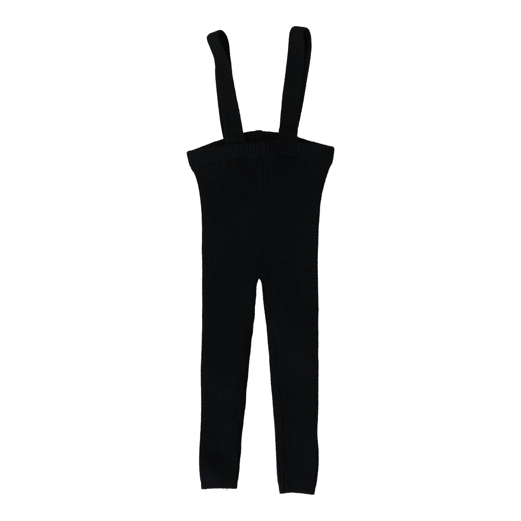 Lil Legs Leggings Jellybeanzkids Lil Legs knit Suspender Leggings-Black