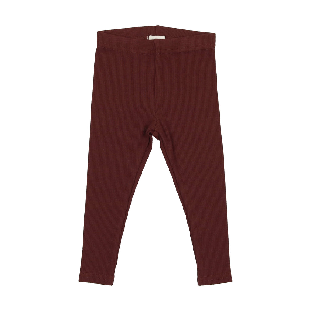 Lil Legs Leggings Jellybeanzkids Lil Legs Ribbed Leggings - Burgundy