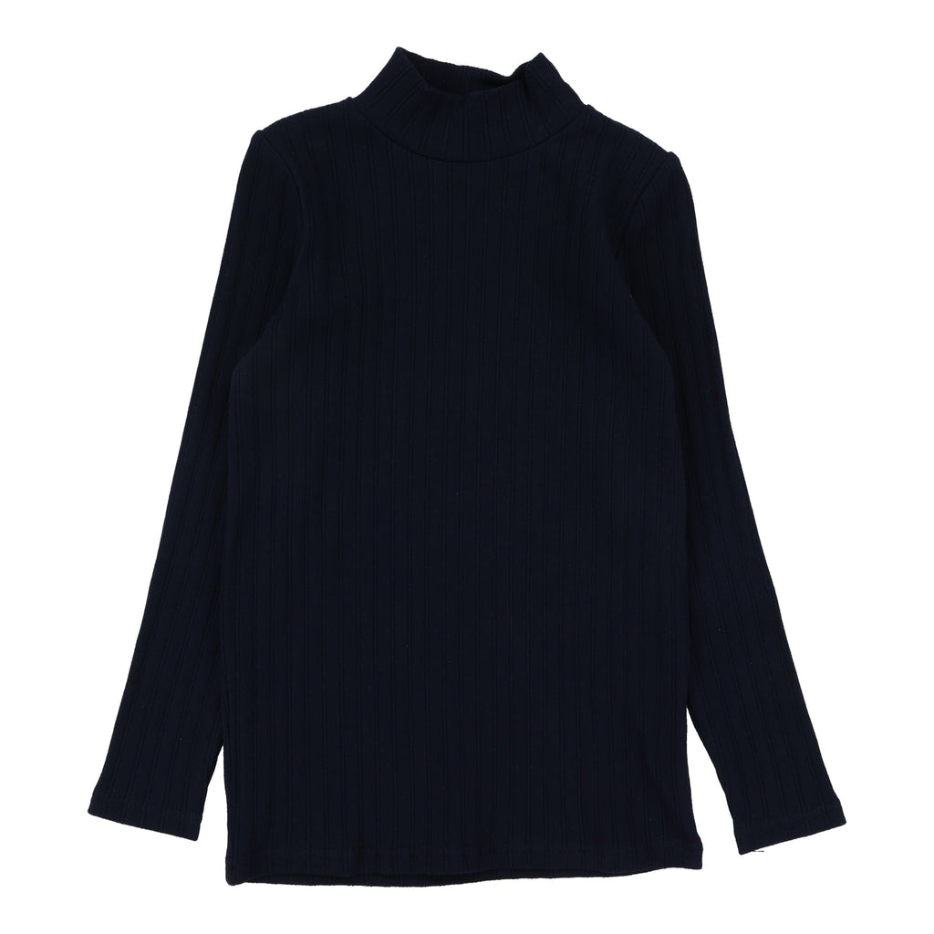 Lil Legs Mock neck Jellybeanzkids Lil Legs Double Ribbed Mockneck- Navy