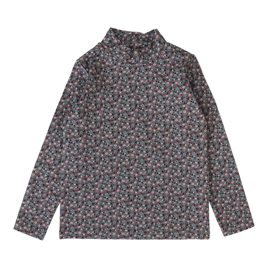Lil Legs Mock neck Jellybeanzkids Lil Legs Printed Mockneck- Grey Floral