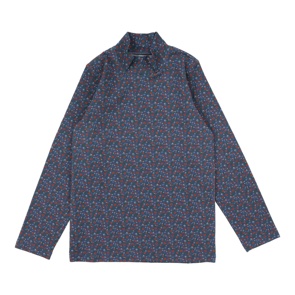 Lil Legs Mock neck Jellybeanzkids Lil Legs Printed Mockneck- Off Blue Floral