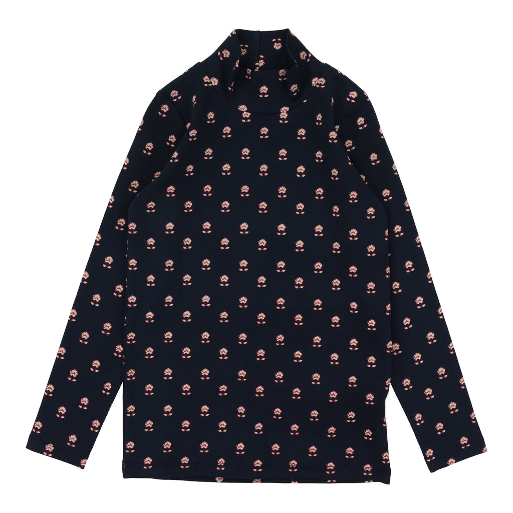 Lil Legs Mock neck Jellybeanzkids Lil Legs Vintage Floral Mockneck- Navy