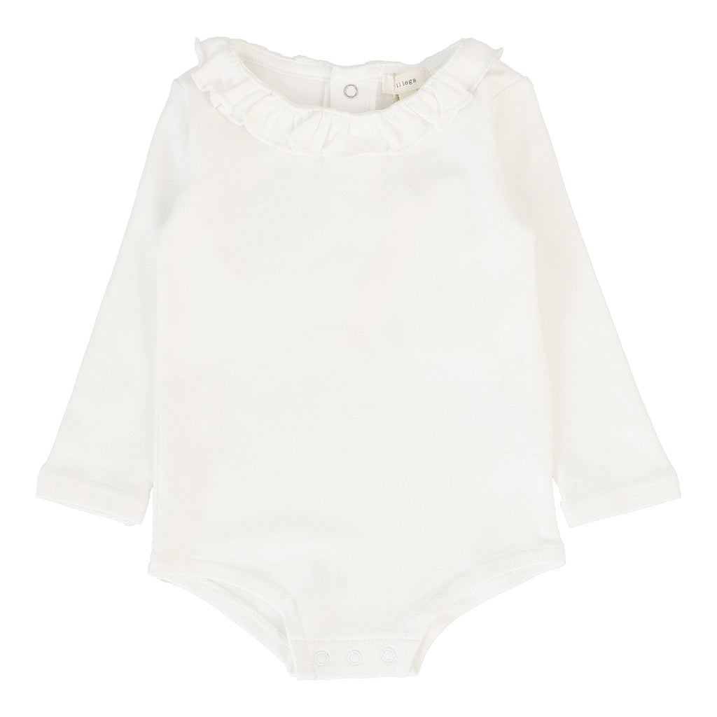 Lil Legs onesie Jellybeanzkids Lil Legs Ruffle Onesie- Off White
