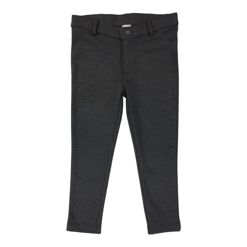 Lil Legs pants Jellybeanzkids Analogie Knit Boys Stretch Pants- Heather Grey