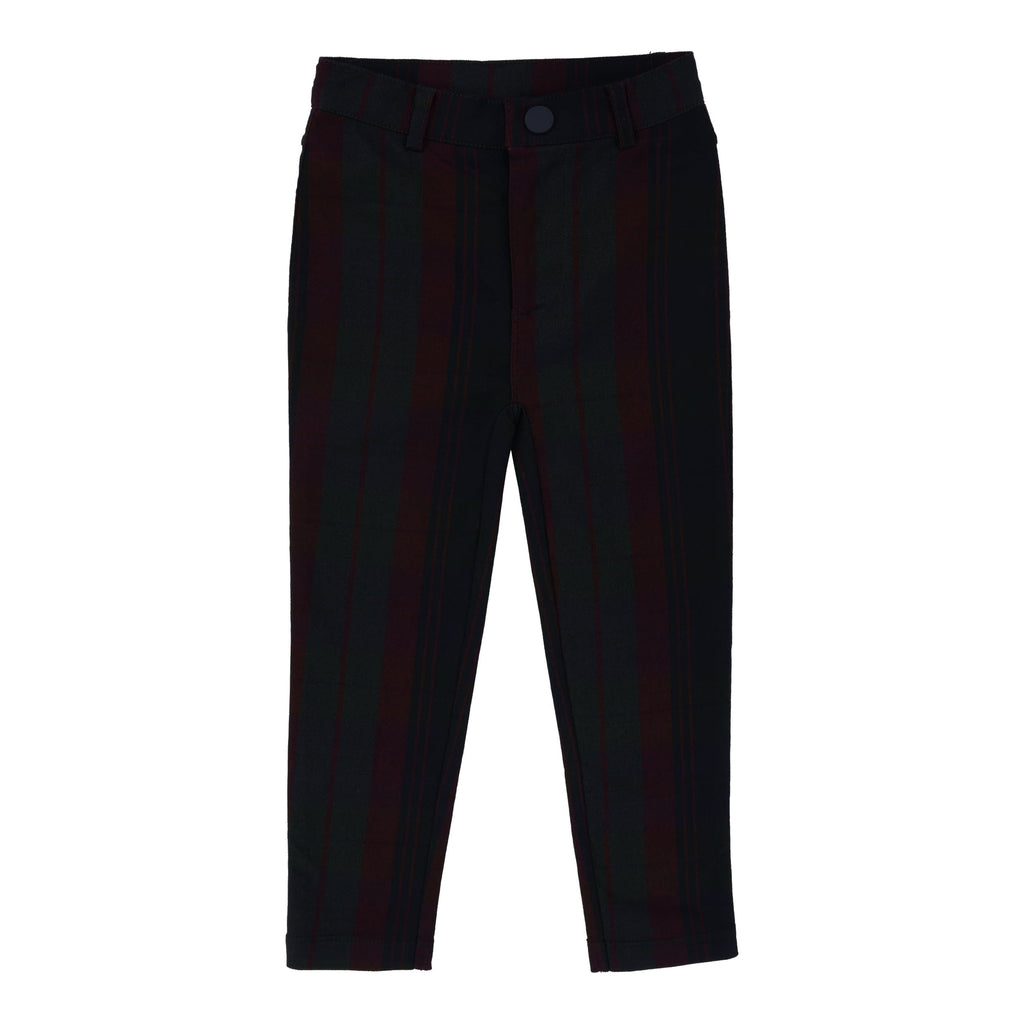 Lil Legs Pants Jellybeanzkids Lil Legs Printed Pants- Burgundy Plaid