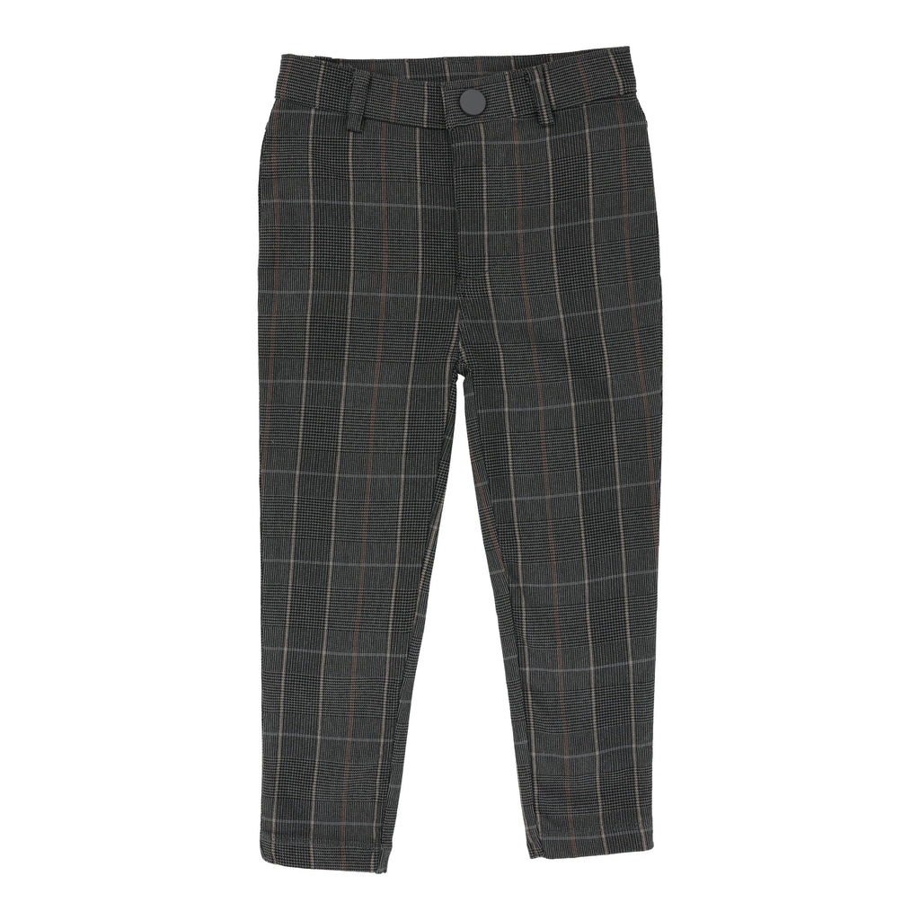 Lil Legs Pants Jellybeanzkids Lil Legs Printed Pants- Grey Plaid