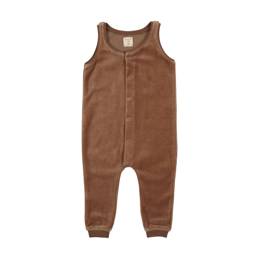Lil Legs pants Jellybeanzkids Lil Legs Velour Overall- Camel