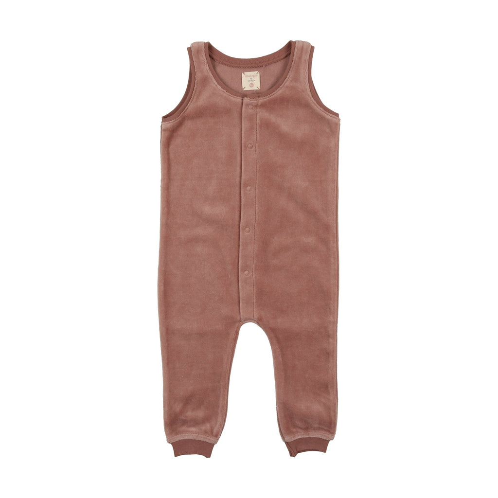 Lil Legs pants Jellybeanzkids Lil Legs Velour Overall- Mulberry