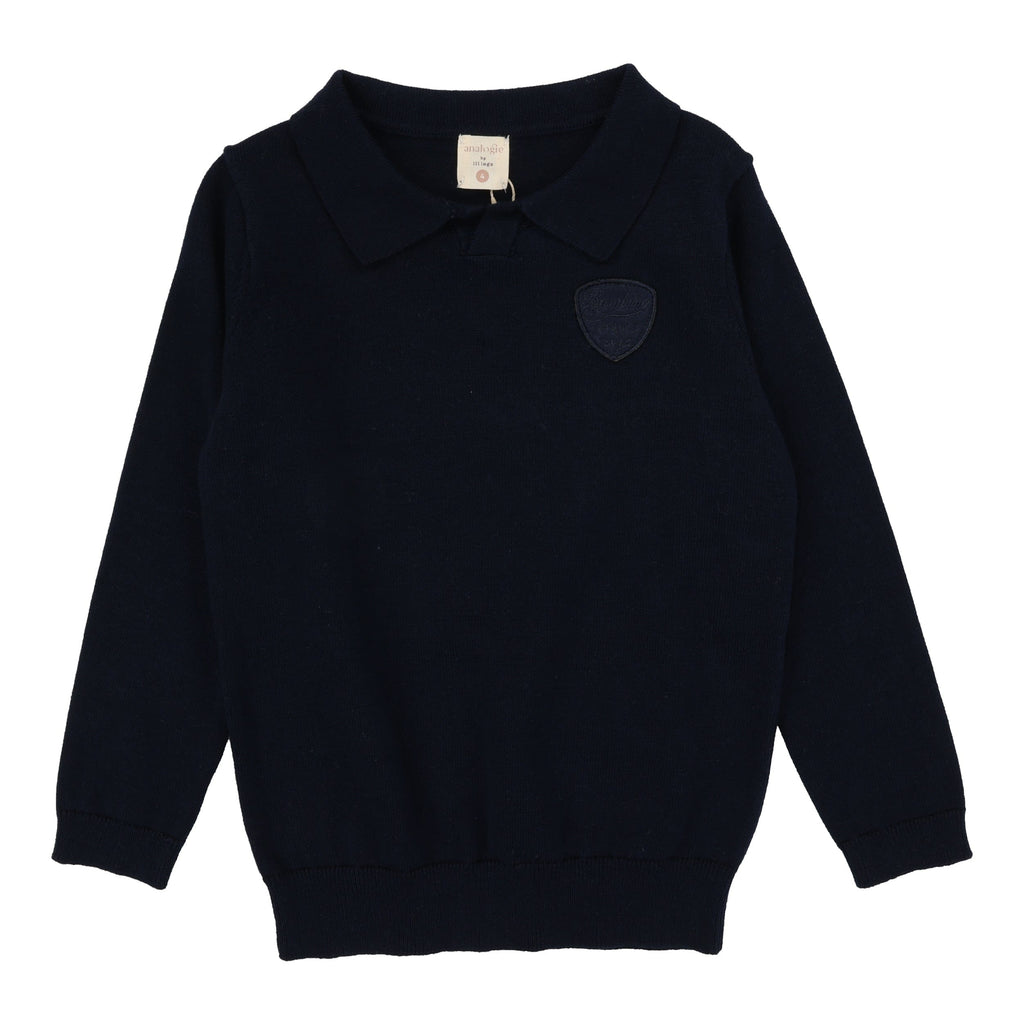 Lil Legs Polo Jellybeanzkids Lil Legs Knit Polo-Navy