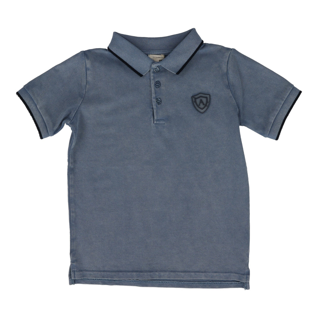 Lil Legs Polo Jellybeanzkids Lil Legs Logo Polo-Denim Blue