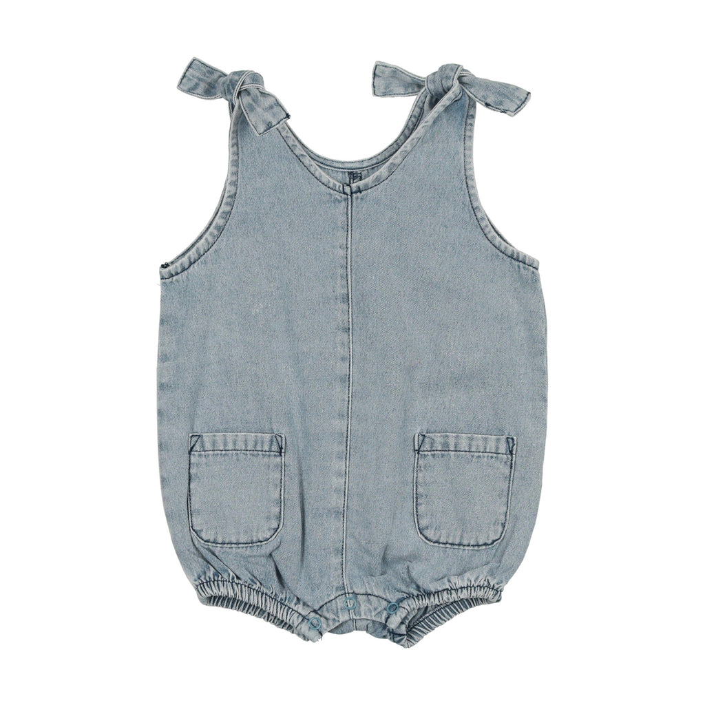 Lil Legs Boys Footless Romper - Black Speckle main image 0