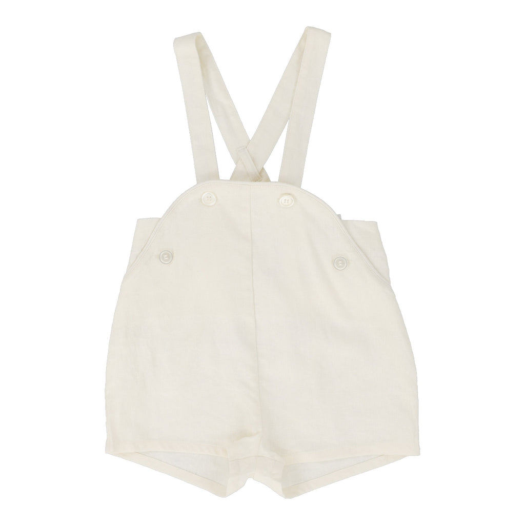 Lil Legs Romper Jellybeanzkids Lil Legs Suspender Shorts - Cream