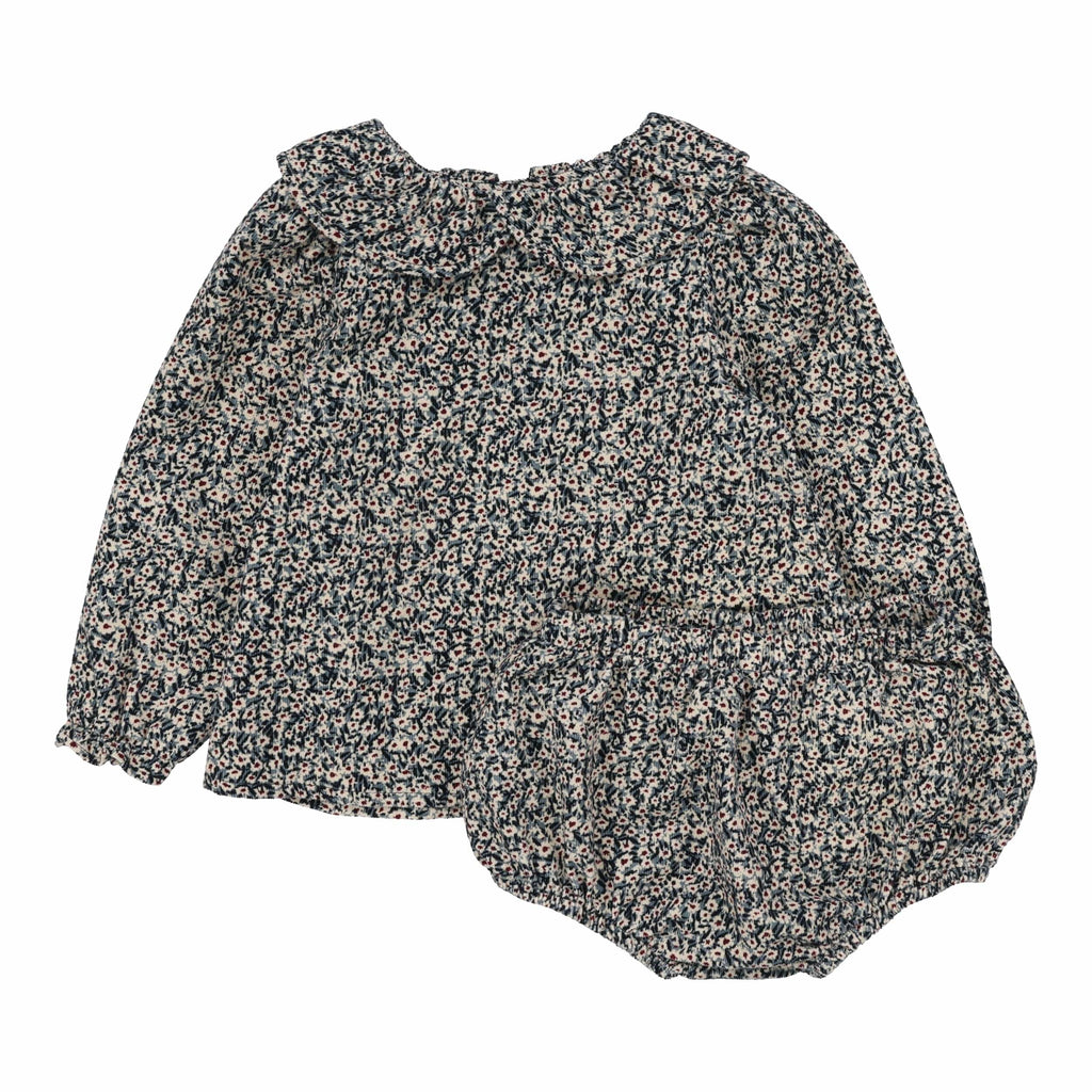 Lil Legs set Jellybeanzkids Lil Legs Daisy Floral Set- Dusty Blue