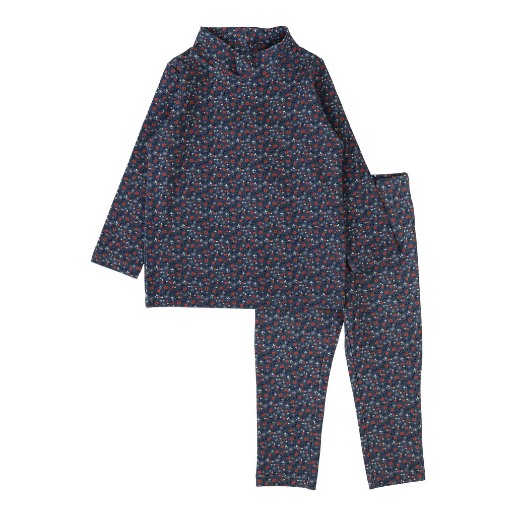 Lil Legs set Jellybeanzkids Lil Legs Floral Set- Off Blue Floral