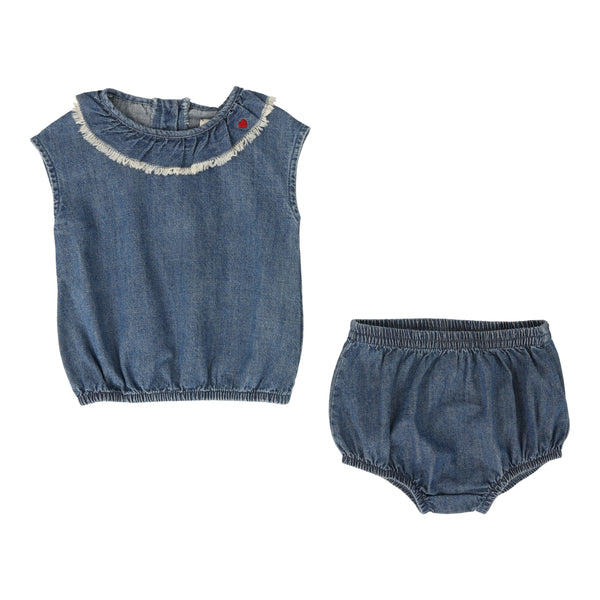 Lil Legs - Girls Fringe Set - Dark Wash Lil Legs - Girls Fringe Set - Dark Wash