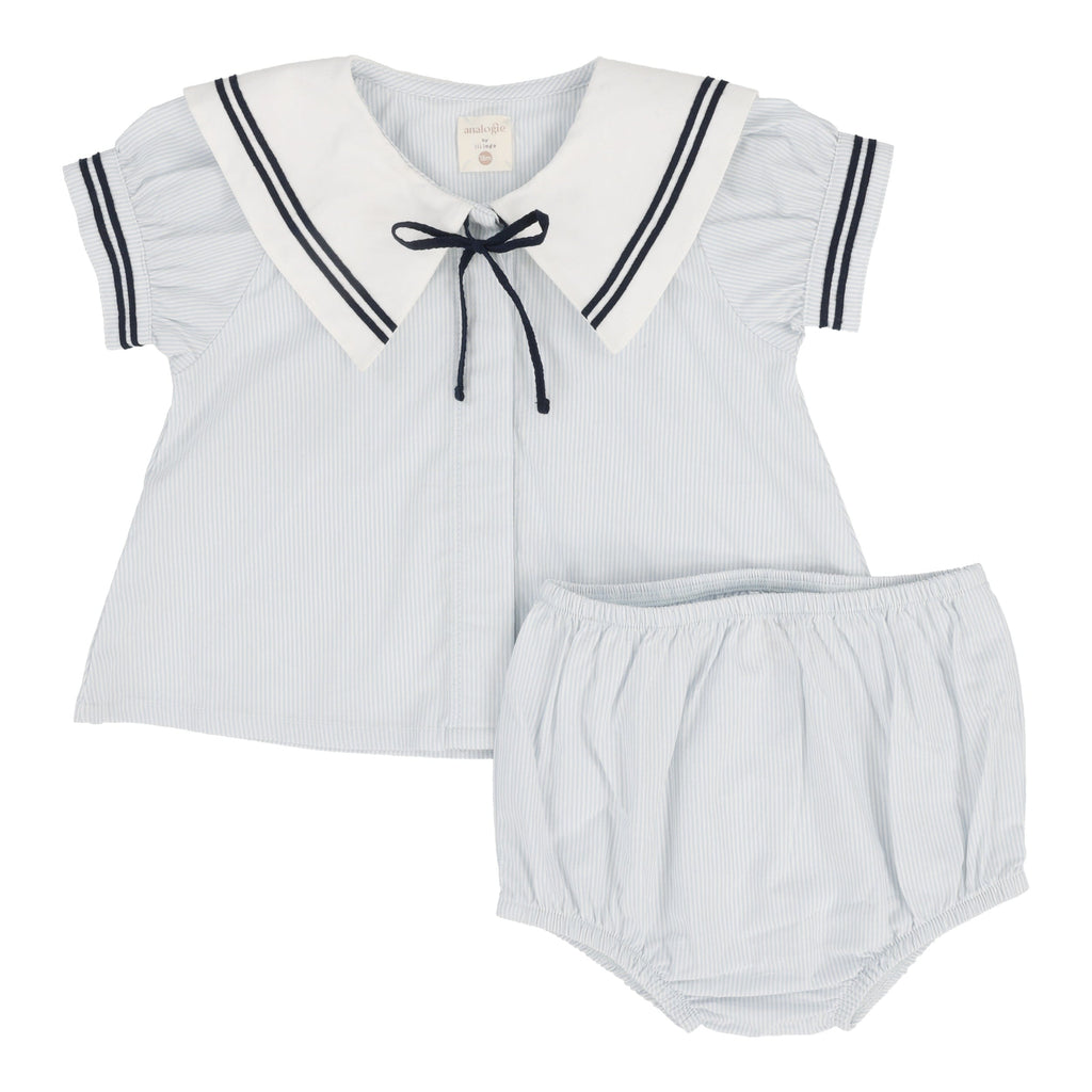 Lil Legs set Jellybeanzkids Lil Legs Sailor Girls Set-Bright Blue