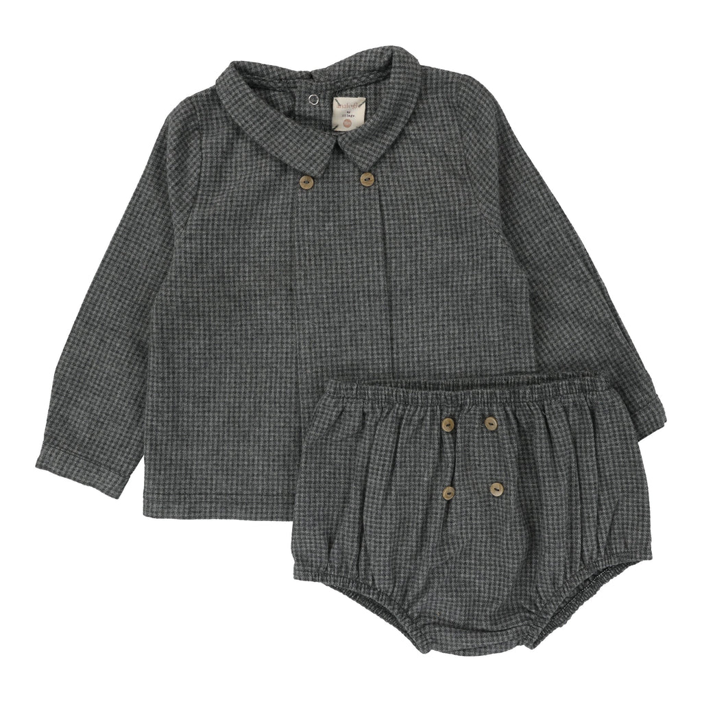 Lil Legs Set Jellybeanzkids Lil Legs Toddler Boys Set- Grey Houndstooth