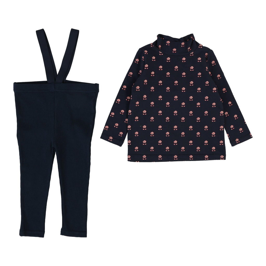 Lil Legs set Jellybeanzkids Lil Legs Vintage Floral Set- Navy